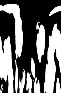 Grunge üst üste biniyor. Soyut siyah-beyaz vektör arkaplanı. Çatlak, leke ve noktalarda kirli desenli tek renkli klasik yüzey. Karanlık korku tarzında eski bir duvar.