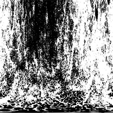 Grunge üst üste biniyor. Soyut siyah-beyaz vektör arkaplanı. Çatlak, leke ve noktalarda kirli desenli tek renkli klasik yüzey. Karanlık korku tarzında eski bir duvar.
