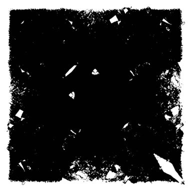 Grunge üst üste biniyor. Soyut siyah-beyaz vektör arkaplanı. Çatlak, leke ve noktalarda kirli desenli tek renkli klasik yüzey. Karanlık korku tarzında eski bir duvar.