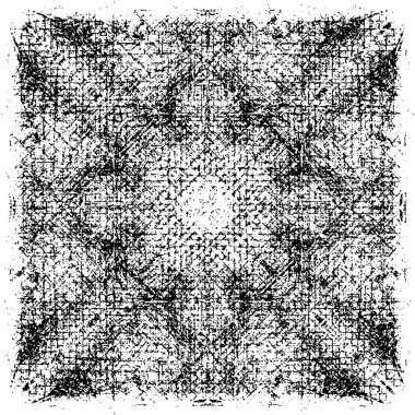 Grunge üst üste biniyor. Soyut siyah-beyaz vektör arkaplanı. Çatlak, leke ve noktalarda kirli desenli tek renkli klasik yüzey. Karanlık korku tarzında eski bir duvar.