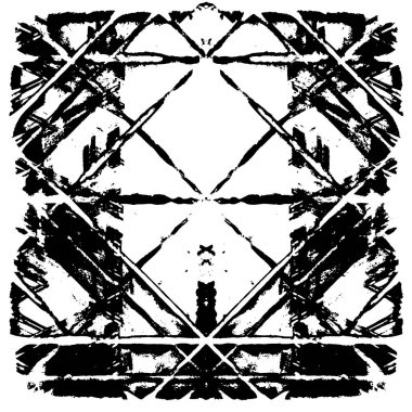 Grunge üst üste biniyor. Soyut siyah-beyaz vektör arkaplanı. Çatlak, leke ve noktalarda kirli desenli tek renkli klasik yüzey. Karanlık korku tarzında eski bir duvar.