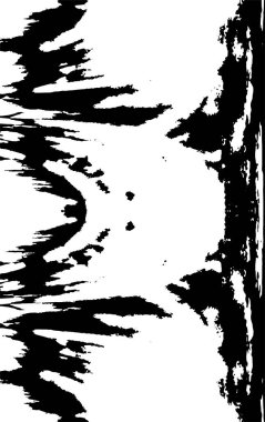 Grunge üst üste biniyor. Soyut siyah-beyaz vektör arkaplanı. Çatlak, leke ve noktalarda kirli desenli tek renkli klasik yüzey. Karanlık korku tarzında eski bir duvar.