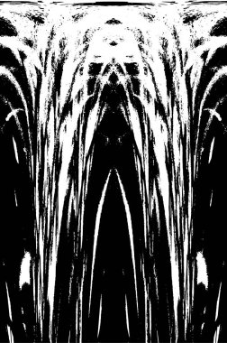 Grunge üst üste biniyor. Soyut siyah-beyaz vektör arkaplanı. Çatlak, leke ve noktalarda kirli desenli tek renkli klasik yüzey. Karanlık korku tarzında eski bir duvar.