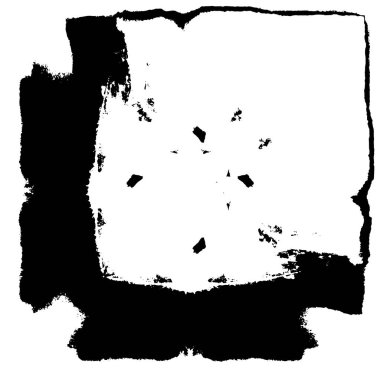 Grunge üst üste biniyor. Soyut siyah-beyaz vektör arkaplanı. Çatlak, leke ve noktalarda kirli desenli tek renkli klasik yüzey. Karanlık korku tarzında eski bir duvar.