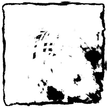 Grunge üst üste biniyor. Soyut siyah-beyaz vektör arkaplanı. Çatlak, leke ve noktalarda kirli desenli tek renkli klasik yüzey. Karanlık korku tarzında eski bir duvar.