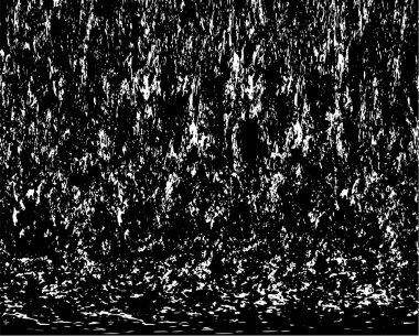 Grunge üst üste biniyor. Soyut siyah-beyaz vektör arkaplanı. Çatlak, leke ve noktalarda kirli desenli tek renkli klasik yüzey. Karanlık korku tarzında eski bir duvar.