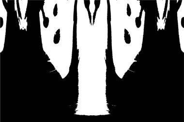 Grunge üst üste biniyor. Soyut siyah-beyaz vektör arkaplanı. Çatlak, leke ve noktalarda kirli desenli tek renkli klasik yüzey. Karanlık korku tarzında eski bir duvar.