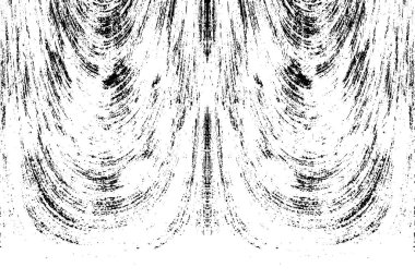 Grunge dikey olarak simetrik siyah beyaz doku. Tek renkli yıpranmış kaplama deseni. 