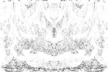 Grunge dikey olarak simetrik siyah beyaz doku. Tek renkli yıpranmış kaplama deseni. 