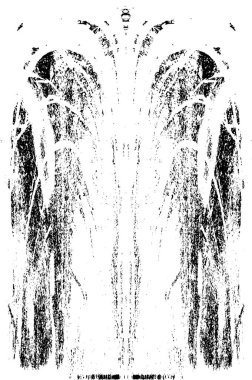 Grunge dikey olarak simetrik siyah beyaz doku. Tek renkli yıpranmış kaplama deseni. 