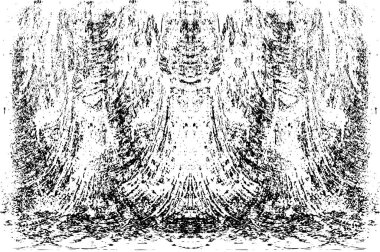 Grunge dikey olarak simetrik siyah beyaz doku. Tek renkli yıpranmış kaplama deseni. 