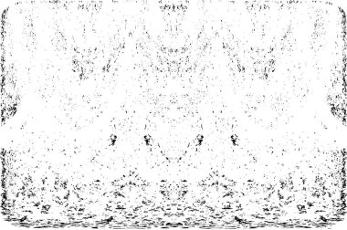 Grunge dikey olarak simetrik siyah beyaz doku. Tek renkli yıpranmış kaplama deseni. 