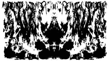 Grunge dikey olarak simetrik siyah beyaz doku. Tek renkli yıpranmış kaplama deseni. 