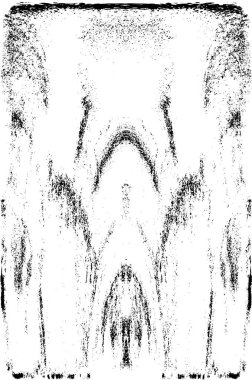 Grunge dikey olarak simetrik siyah beyaz doku. Tek renkli yıpranmış kaplama deseni. 