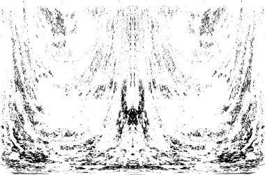 Grunge dikey olarak simetrik siyah beyaz doku. Tek renkli yıpranmış kaplama deseni. 