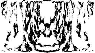 Grunge dikey olarak simetrik siyah beyaz doku. Tek renkli yıpranmış kaplama deseni. 