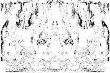 Grunge dikey olarak simetrik siyah beyaz doku. Tek renkli yıpranmış kaplama deseni. 