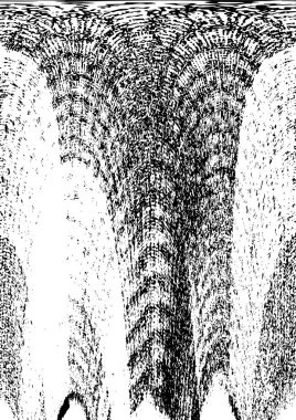 Grunge üst üste biniyor. Soyut siyah-beyaz vektör arkaplanı. Çatlak, leke ve noktalarda kirli desenli tek renkli klasik yüzey. Karanlık korku tarzında eski bir duvar.