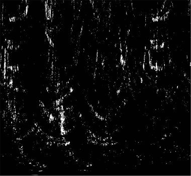 Grunge üst üste biniyor. Soyut siyah-beyaz vektör arkaplanı. Çatlak, leke ve noktalarda kirli desenli tek renkli klasik yüzey. Karanlık korku tarzında eski bir duvar.