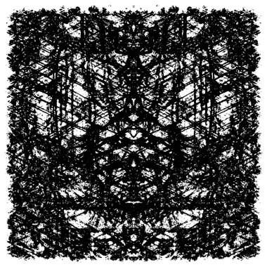 Grunge üst üste biniyor. Soyut siyah-beyaz vektör arkaplanı. Çatlak, leke ve noktalarda kirli desenli tek renkli klasik yüzey. Karanlık korku tarzında eski bir duvar.