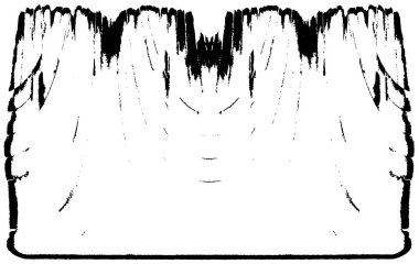 Grunge üst üste biniyor. Soyut siyah-beyaz vektör arkaplanı. Çatlak, leke ve noktalarda kirli desenli tek renkli klasik yüzey. Karanlık korku tarzında eski bir duvar.