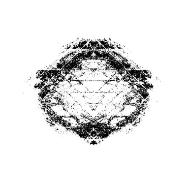 Grunge üst üste biniyor. Soyut siyah-beyaz vektör arkaplanı. Çatlak, leke ve noktalarda kirli desenli tek renkli klasik yüzey. Karanlık korku tarzında eski bir duvar.