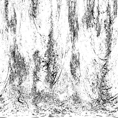 Grunge üst üste biniyor. Soyut siyah-beyaz vektör arkaplanı. Çatlak, leke ve noktalarda kirli desenli tek renkli klasik yüzey. Karanlık korku tarzında eski bir duvar.