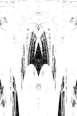 Grunge üst üste biniyor. Soyut siyah-beyaz vektör arkaplanı. Çatlak, leke ve noktalarda kirli desenli tek renkli klasik yüzey. Karanlık korku tarzında eski bir duvar.