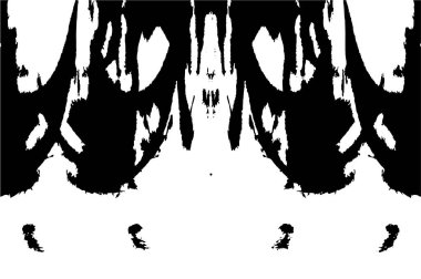 Grunge üst üste biniyor. Soyut siyah-beyaz vektör arkaplanı. Çatlak, leke ve noktalarda kirli desenli tek renkli klasik yüzey. Karanlık korku tarzında eski bir duvar.