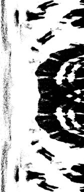 Grunge üst üste biniyor. Soyut siyah-beyaz vektör arkaplanı. Çatlak, leke ve noktalarda kirli desenli tek renkli klasik yüzey. Karanlık korku tarzında eski bir duvar.