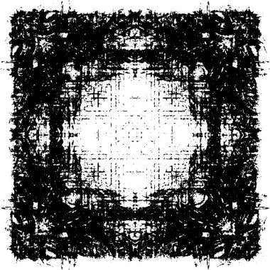 Grunge üst üste biniyor. Soyut siyah-beyaz vektör arkaplanı. Çatlak, leke ve noktalarda kirli desenli tek renkli klasik yüzey. Karanlık korku tarzında eski bir duvar.