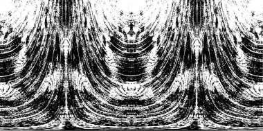 Grunge dikey olarak simetrik siyah beyaz doku. Tek renkli yıpranmış kaplama deseni. 