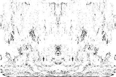 Grunge dikey olarak simetrik siyah beyaz doku. Tek renkli yıpranmış kaplama deseni. 