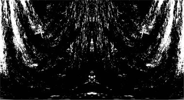 Grunge dikey olarak simetrik siyah beyaz doku. Tek renkli yıpranmış kaplama deseni. 