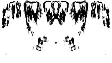 Grunge dikey olarak simetrik siyah beyaz doku. Tek renkli yıpranmış kaplama deseni. 