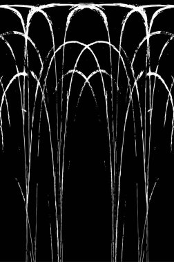 Grunge dikey olarak simetrik siyah beyaz doku. Tek renkli yıpranmış kaplama deseni. 