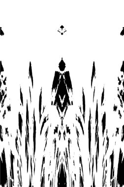 Grunge dikey olarak simetrik siyah beyaz doku. Tek renkli yıpranmış kaplama deseni. 