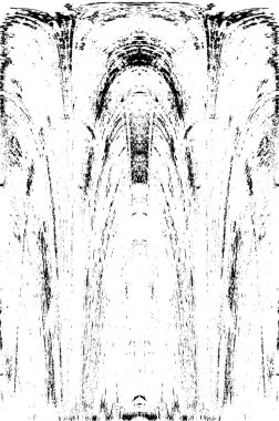 Grunge dikey olarak simetrik siyah beyaz doku. Tek renkli yıpranmış kaplama deseni. 