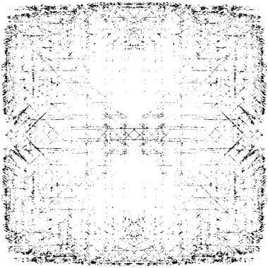 Çizik ve çizgilerle siyah beyaz dokuda sıkıntılı bir arkaplan.