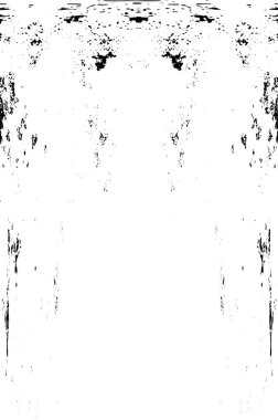 Grunge dikey olarak simetrik siyah beyaz doku. Tek renkli yıpranmış kaplama deseni. 