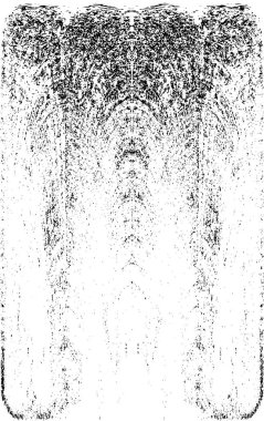 Grunge dikey olarak simetrik siyah beyaz doku. Tek renkli yıpranmış kaplama deseni. 