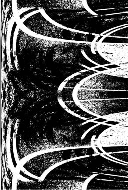Çizik ve çizgilerle siyah beyaz dokuda sıkıntılı bir arkaplan.