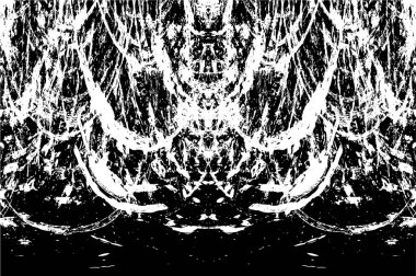 Çizik ve çizgilerle siyah beyaz dokuda sıkıntılı bir arkaplan.