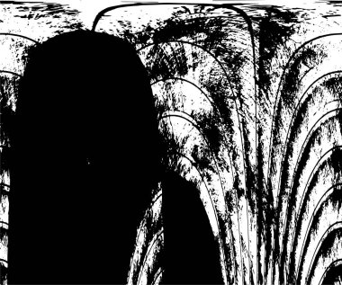 Siyah ve beyaz desenli grunge arkaplanı