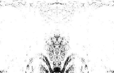 Grunge dikey olarak simetrik siyah beyaz doku. Tek renkli yıpranmış kaplama deseni. 