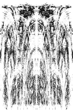 Grunge dikey olarak simetrik siyah beyaz doku. Tek renkli yıpranmış kaplama deseni. 