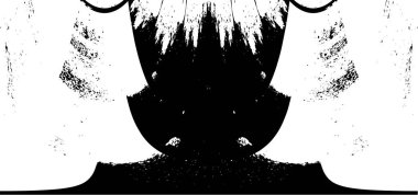 Grunge dikey olarak simetrik siyah beyaz doku. Tek renkli yıpranmış kaplama deseni. 