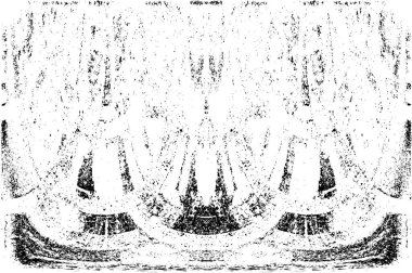 Grunge dikey olarak simetrik siyah beyaz doku. Tek renkli yıpranmış kaplama deseni. 