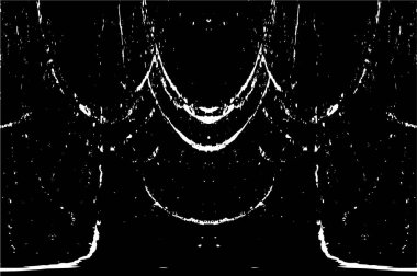 Grunge dikey olarak simetrik siyah beyaz doku. Tek renkli yıpranmış kaplama deseni. 