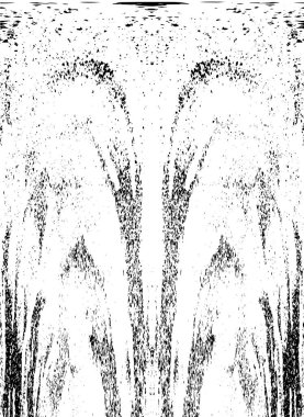 Grunge dikey olarak simetrik siyah beyaz doku. Tek renkli yıpranmış kaplama deseni. 